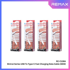 REMAX - RC-C138A Bintrai Series USB to Type-C Fast Charging Data Cable ( 66W ) - Black