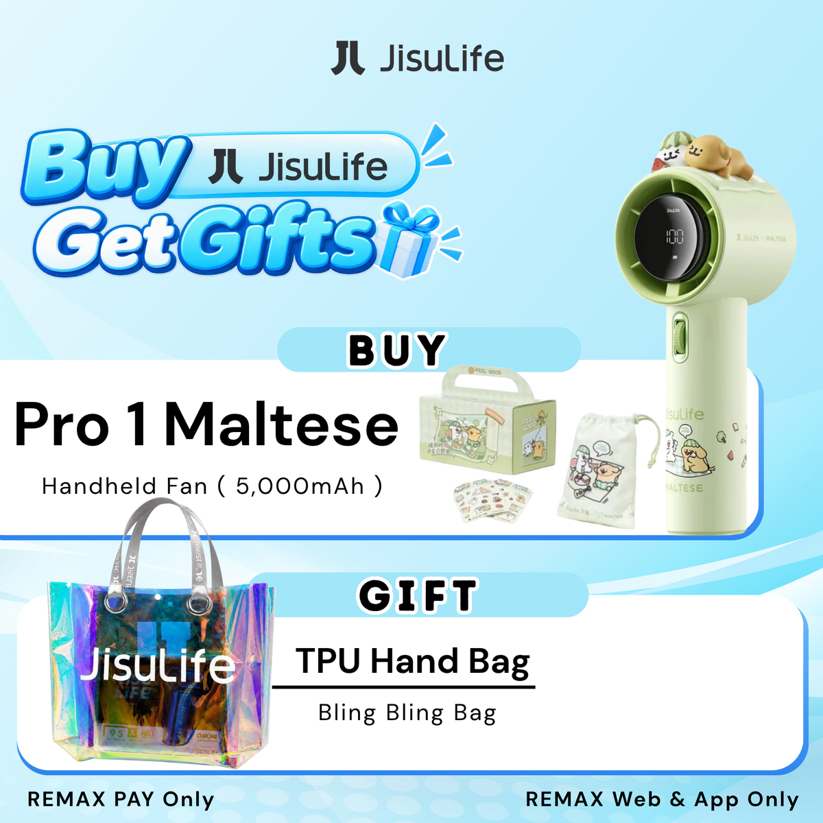 JisuLife - Handheld Fan Pro 1 ( 5000mAh ) - Maltese Edititon
