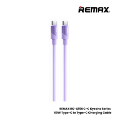 60W ( C to C )-REMAX RC-C156 C-C Kyecha Series 60W Type-C to Type-C Fast Charging Data Cable - Purple