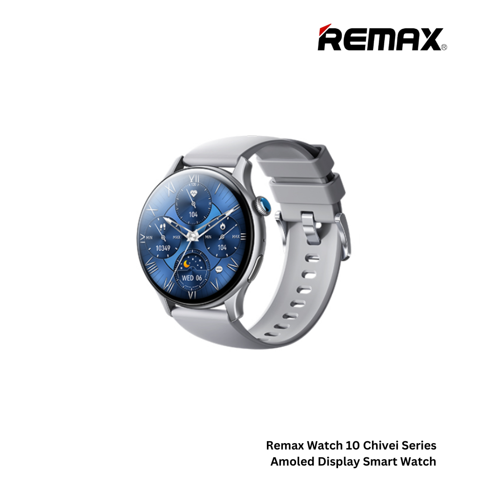 REMAX Watch 10 Chivei Series Amoled Display Smart Watch - Silver