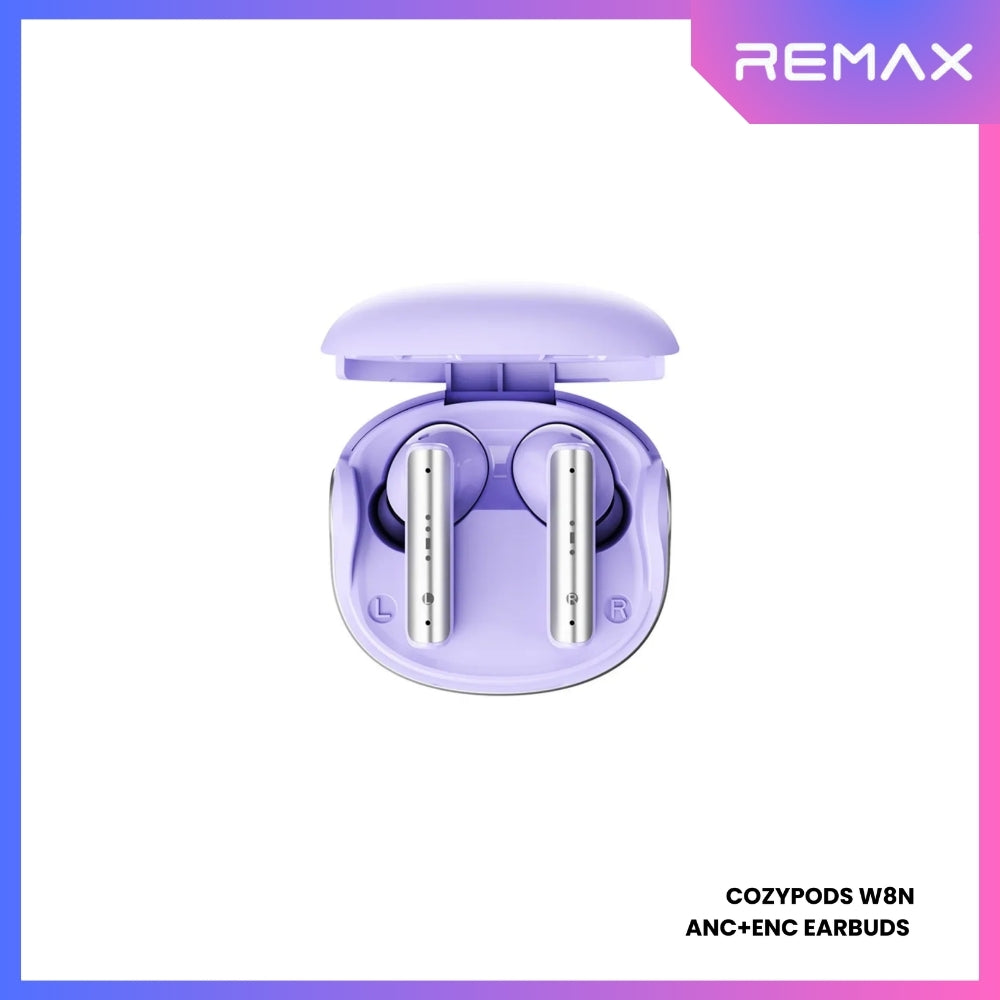 REMAX - COZYPODS W8N Vansiang Series ANC+ENC Bluetooth Wireless Earbuds - Purple