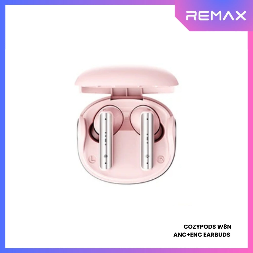 REMAX - COZYPODS W8N Vansiang Series ANC+ENC Bluetooth Wireless Earbuds - Pink