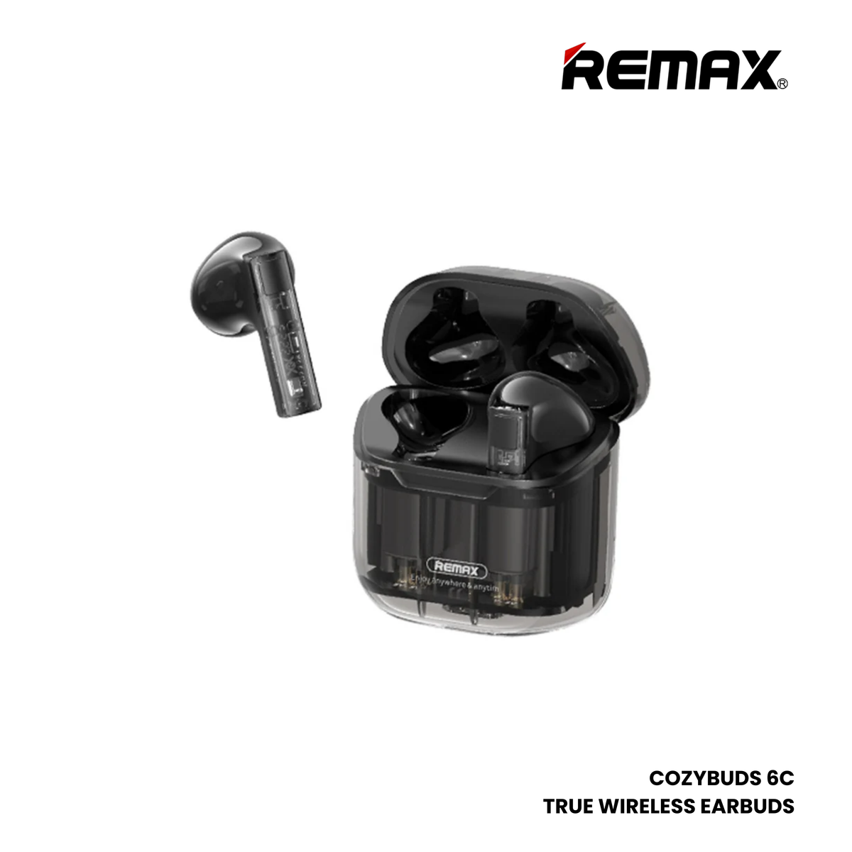 REMAX Cozybuds 6C Aurora Series Wireless Bluetooth Wireless Earbuds - Black