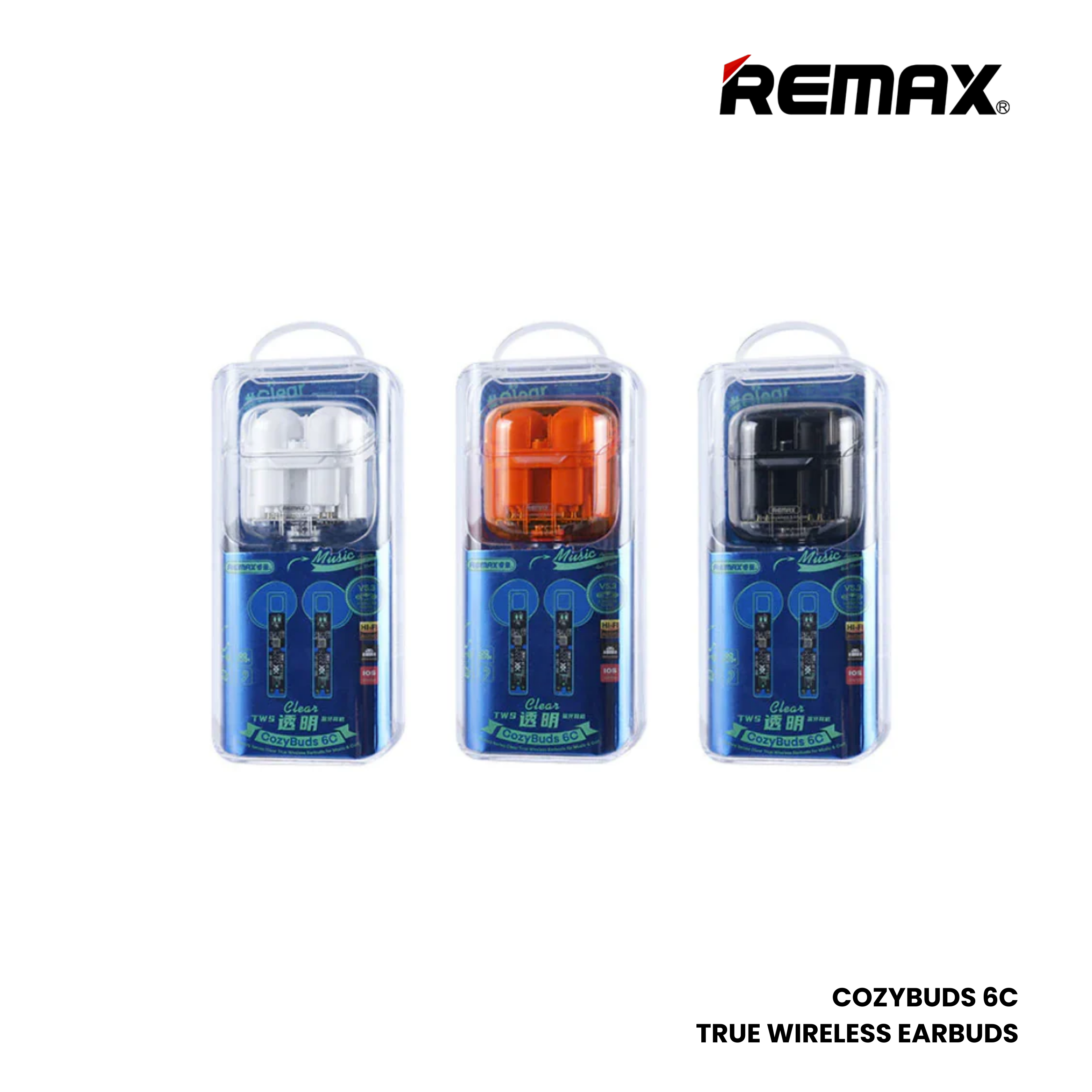 REMAX Cozybuds 6C Aurora Series Wireless Bluetooth Wireless Earbuds - Orange