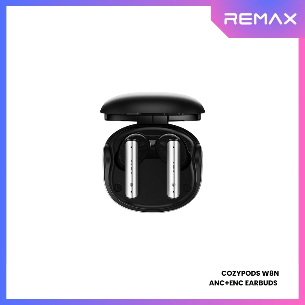 REMAX - COZYPODS W8N Vansiang Series ANC+ENC Bluetooth Wireless Earbuds - Black