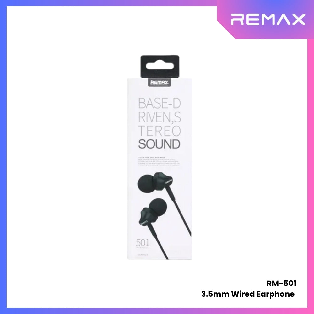 REMAX - RM-501 3.5mm Wired Earphone - Black