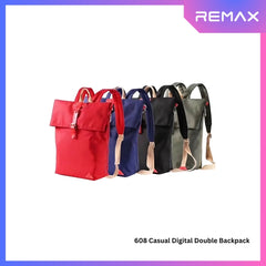REMAX - 608 Casual Digital Double Backpack - Black