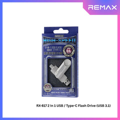 REMAX - RX-817 2 In 1 USB / Type-C Flash Drive - 256GB