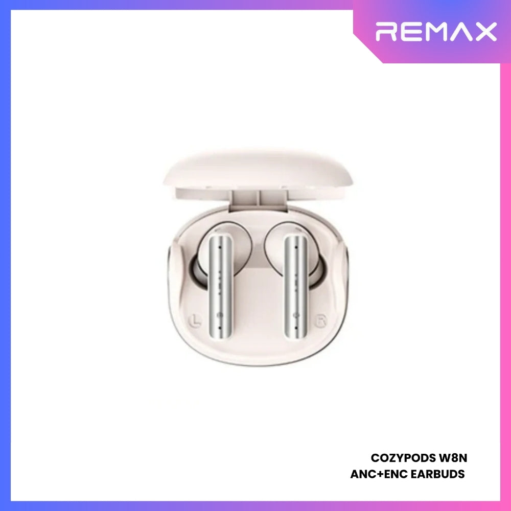 REMAX - COZYPODS W8N Vansiang Series ANC+ENC Bluetooth Wireless Earbuds - White