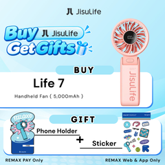 JisuLife - Handheld Fan Life 7 ( 5000mAh ) - Pink