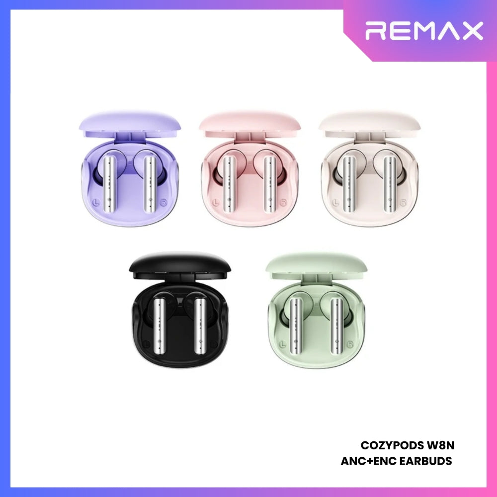 REMAX - COZYPODS W8N Vansiang Series ANC+ENC Bluetooth Wireless Earbuds - Purple
