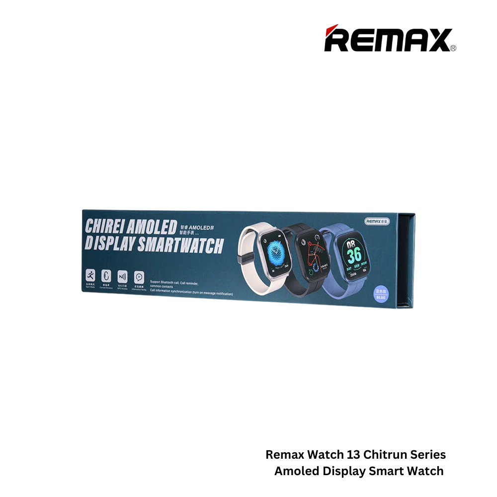 REMAX Watch 13 Chirei Series Amoled Display Smart Watch - Blue