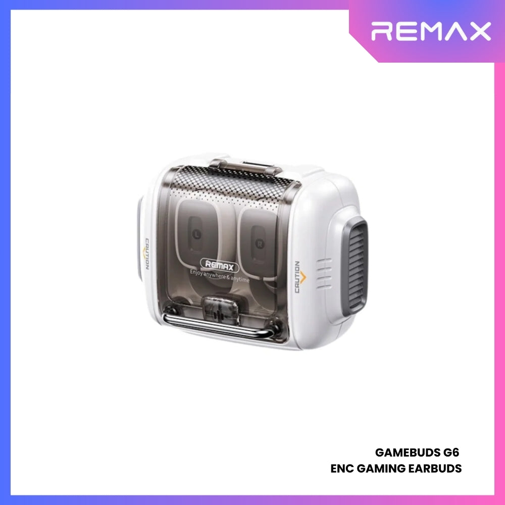 REMAX - GAMEBUDS G6 Interstellar Series ENC Gaming Bluetooth Wireless Earbuds - White