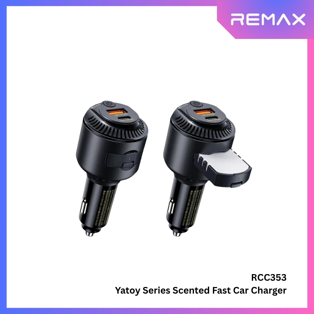 REMAX - RCC353 Yatoy Series 60W PD+QC Scented Car Charger - Black