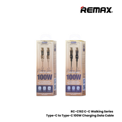 100W ( C to C )-REMAX RC-C162 C-C Walking Series 100W Type-C to Type-C Fast Charging Data Cable - Black