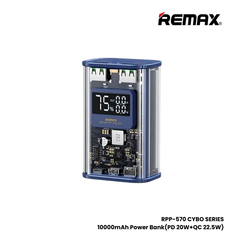 REMAX RPP-570 Cybo Series 10000mAh PD+QC Fast Charging Power Bank(PD 20W+QC 22.5W) - Blue