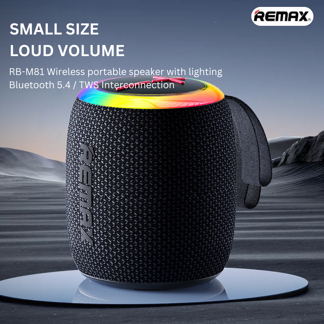 REMAX - RB-M81 Party Light Portable Wireless Bluetooth Speaker - Black