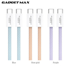 GADGET MAX GX15 FAST CHARGING TYPE-C TO TYPE-C CHARGING DATA CABLE PD(60W) (1.2M) - ROSE GOLD