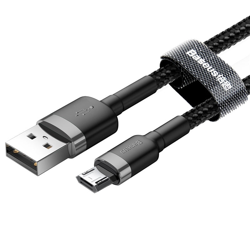 BASEUS CAFULE CABLE USB FOR MICRO 2.4A 1M - Grey + Black