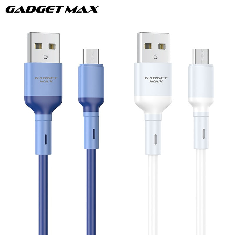 GADGET MAX GX10 MICRO 2.4A CHARGING DATA CABLE FOR MICRO (3A)(1M) - WHITE