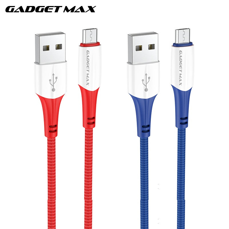 GADGET MAX GX06 MICRO 2.4A FAST CHARGING EXQUISITE & PRACTICAL DATA CABLE FOR MICRO (2.4A)(1M) - RED