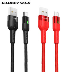 GADGET MAX GX05 TYPE-C 2.4A AUTO DISCONNECT DATA CABLE FOR TYPE-C (2.4A)(1.2M) - RED