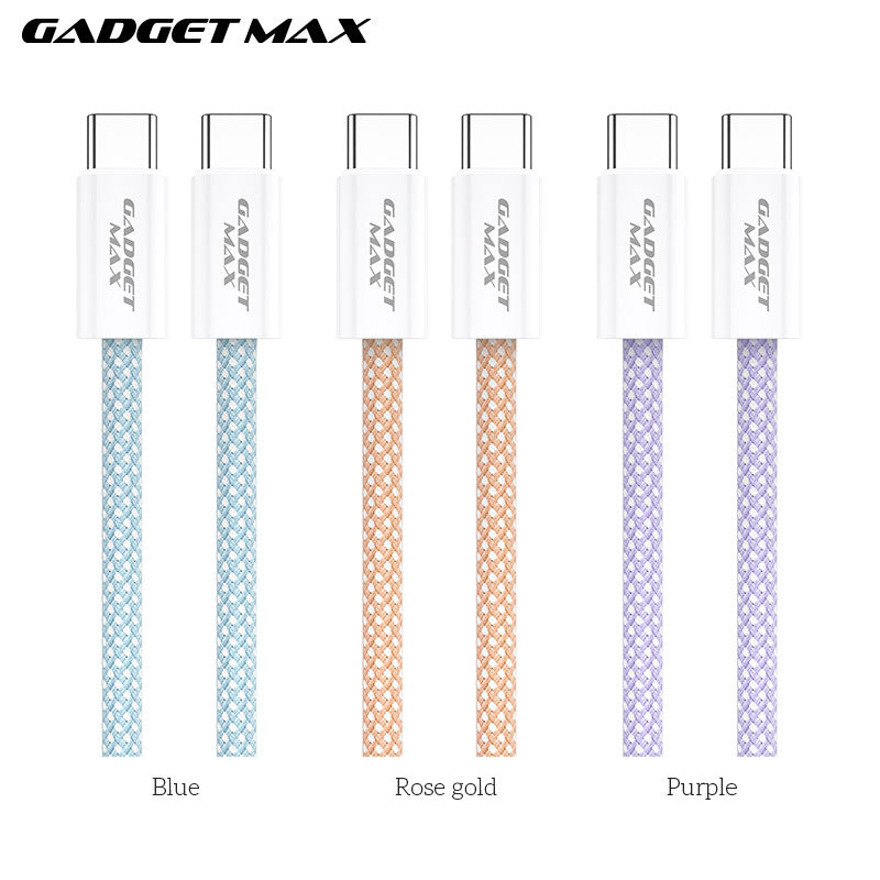 GADGET MAX GX15 FAST CHARGING TYPE-C TO TYPE-C CHARGING DATA CABLE PD(60W) (1.2M) - PURPLE