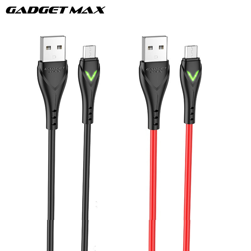 GADGET MAX GX08 MICRO 2.4A CHARGING DATA CABLE FOR MICRO (2.4A)(1M) - RED