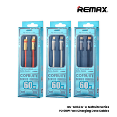 60W ( C to C )-REMAX RC-C063 Cofruite Series 60W Type-C to Type-C PD Fast Charging Data Cable - White