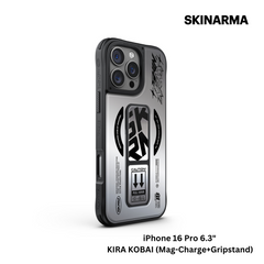 Skinarma iPhone 16 Pro 6.3" Kira Kobai (Mag-Charge+Gripstand) Case - Silver