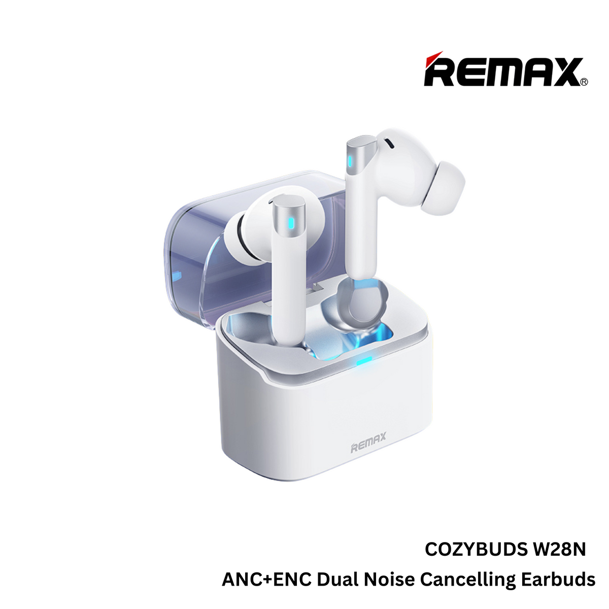 REMAX - Cozybuds W28N ANC+ENC Bluetooth Wireless Earbuds - White