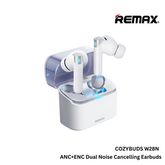REMAX - Cozybuds W28N ANC+ENC Bluetooth Wireless Earbuds - White