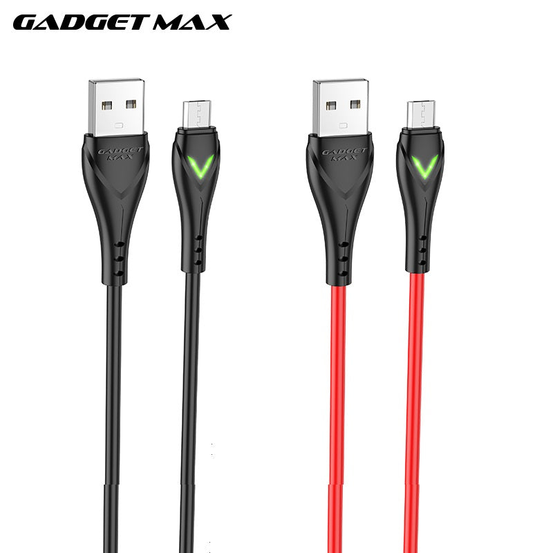 GADGET MAX GX08 MICRO 2.4A CHARGING DATA CABLE FOR MICRO (2.4A)(1M) - BLACK