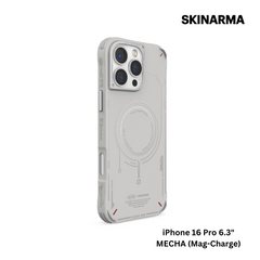 Skinarma iPhone 16 Pro 6.3" Mecha (Mag-Charge) Case - Light Grey