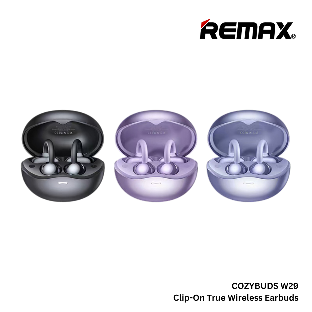 Remax Cozybuds W29 Bluetooth V5.4 Clip-On True Wireless Earbuds - Purple