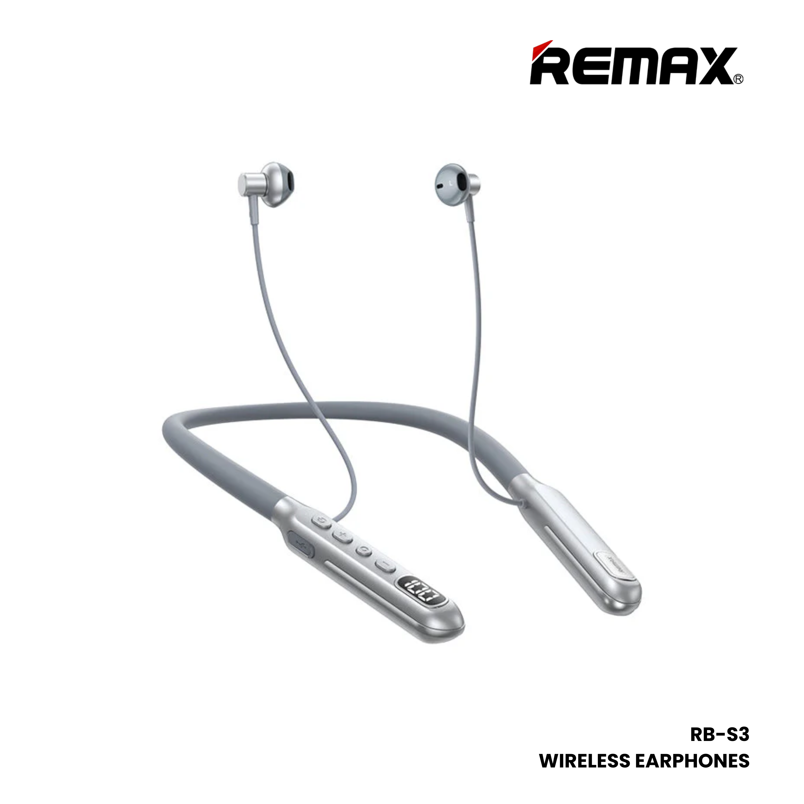 REMAX RB-S3 Neckband Wireless Bluetooth Earphones - Black