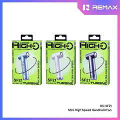 REMAX - RS-SF21 Mini High Speed Handheld Fan - Blue