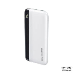 REMAX RPP-293 10000mAh KIREN SERIES 20W+22.5W QC+PD FAST CHARGING POWER BANK (OUTPUT-2USB/INPUT-MICRO)(TYPE-C IN/OUT), 10000mAh Power Bank, PD+QC Power Bank, 22.5W Power Bank-White
