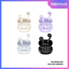REMAX - COZYBUDS W16 Lanmoon Series ENC Bluetooth Wireless Earbuds - Black
