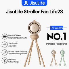 JisuLife - Stroller Fan Life 2S ( 5,000mAh ) - Brown