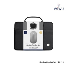 WIWU - Genius Combo Set Laptop Bag With Mouse & Mouse Pad (14") - Black
