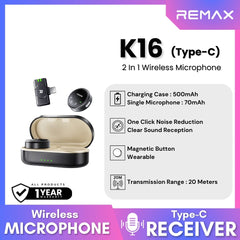 REMAX - K16 Type-C Magnetic Wireless Microphone