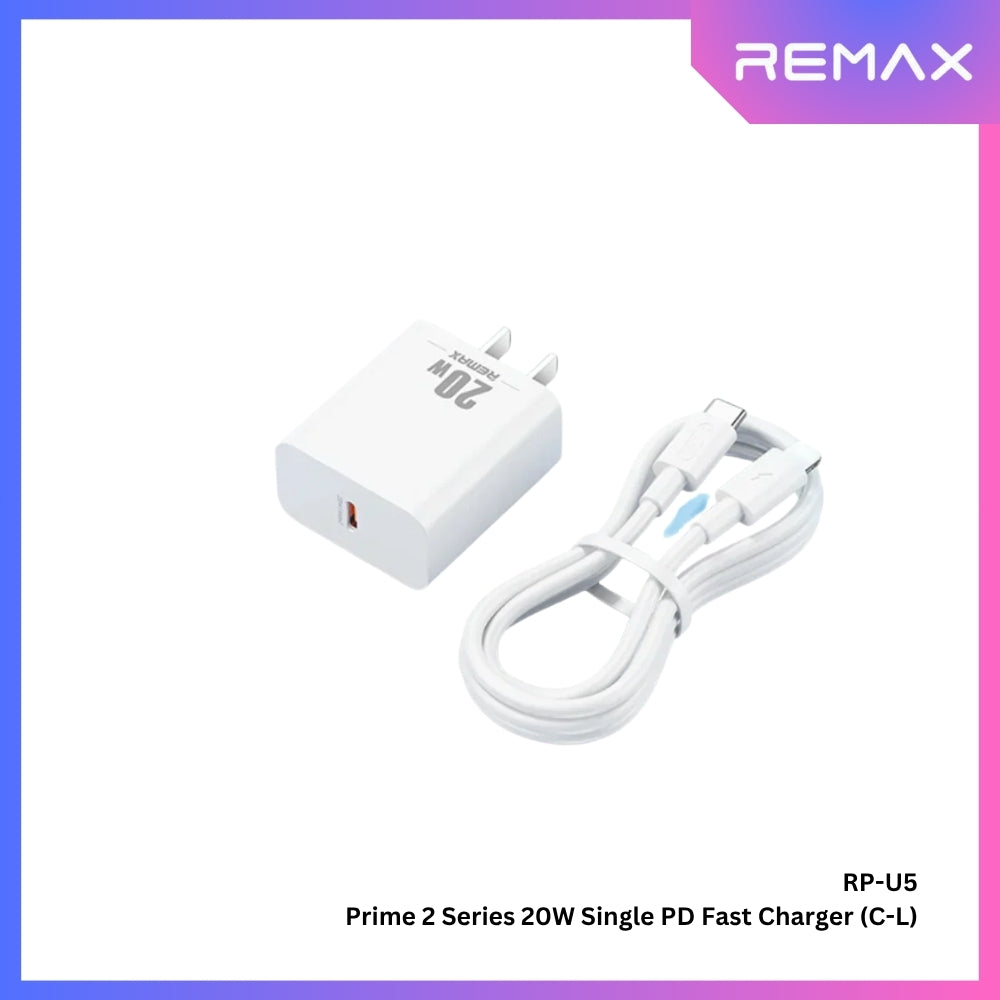 REMAX RP-U5 C-LPRIME 2 SERIES 20W SINGLE PD FAST CHARGER