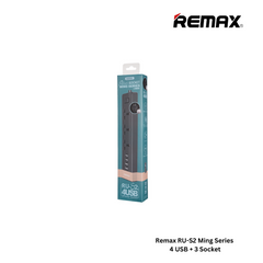 REMAX RU-S2 Ming Series 2.4A Power Socket(4 USB + 3 Power) - Black