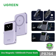 UGREEN - PB764 Uno Magnetic 10000mAh Wireless Power Bank - Purple