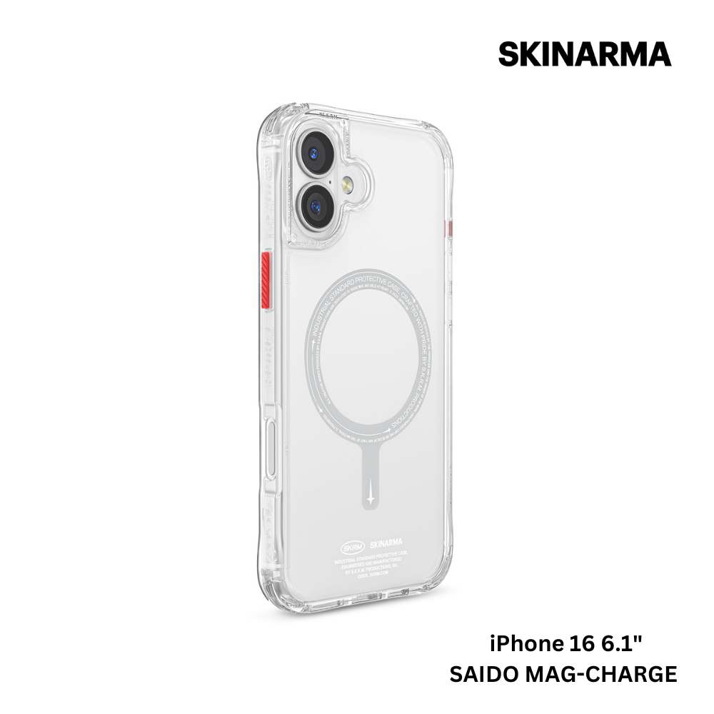 Skinarma iPhone 16 6.1" Saido Mag-Charge Case - Clear