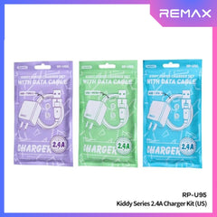 REMAX - RP-U95 Lightning Kiddy Series Travel Charger Set (2.4A) - White