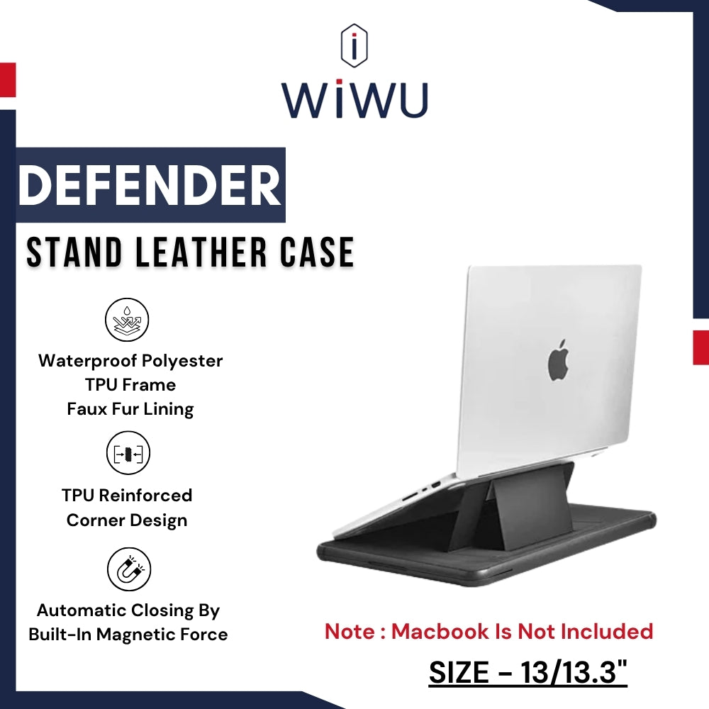 WIWU - Defender laptop Stand Case (13/13.3") - Black