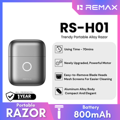 REMAX - RS-H01 Trendy Portable Alloy Razor - Natural Titanium