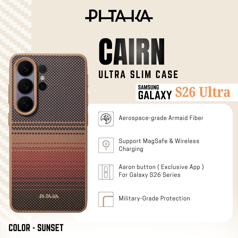 PITAKA - Ultra-Slim (Cairn) Case For Samsung S26 Ultra - Sunset